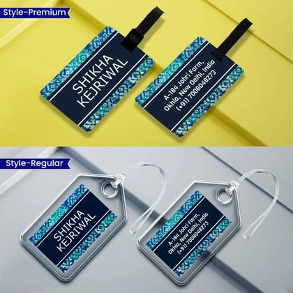 Personalized Luggage Tags  -  Batik Design-Regular Bag Tags / Set of 2