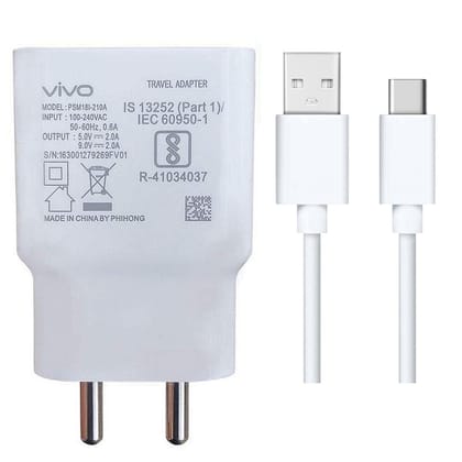 Vivo Y33s Dual Engine Charge 18W Fast Mobile Charger With Type-C Data Cable