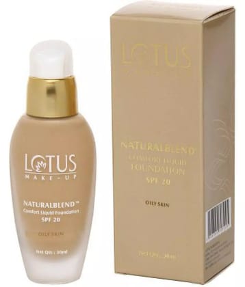 Lotus Make, Up Naturalblend Comfort Liquid Foundation SPF, 20 Buff(Oily)