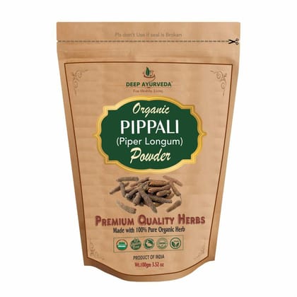 Organic Pippali Powder (Piper Longum) - Alleviates Cough, Boosts Immunity & Aids Weight Loss