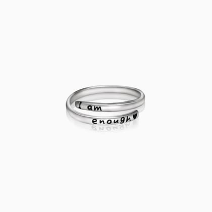 Silver Layered Affirmation Ring