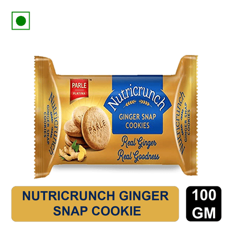 Parle Nutricrunch Ginger Snap Cookie, 100 gm Pack