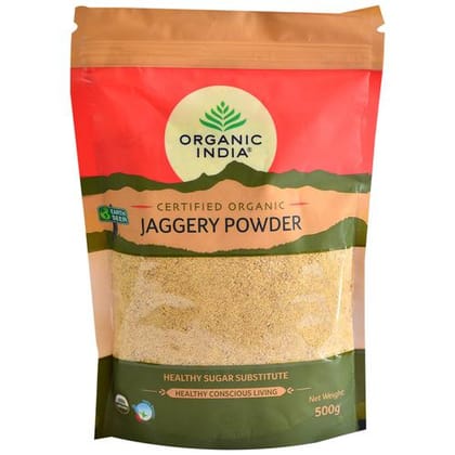 Organic India Organic Jaggery Powder  Healthy Sugar Substitute 500 g