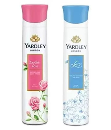 Yardley London English Rose and Lace Deodorant Spray - For Women  (150 ml each, Pack of 2).