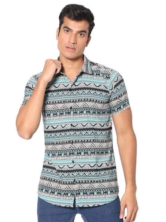 Classic Opaque Tribal Printed Casual Shirt