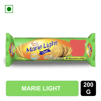 Sunfeast Marie Light Oats Biscuits, 186 gm Pouch