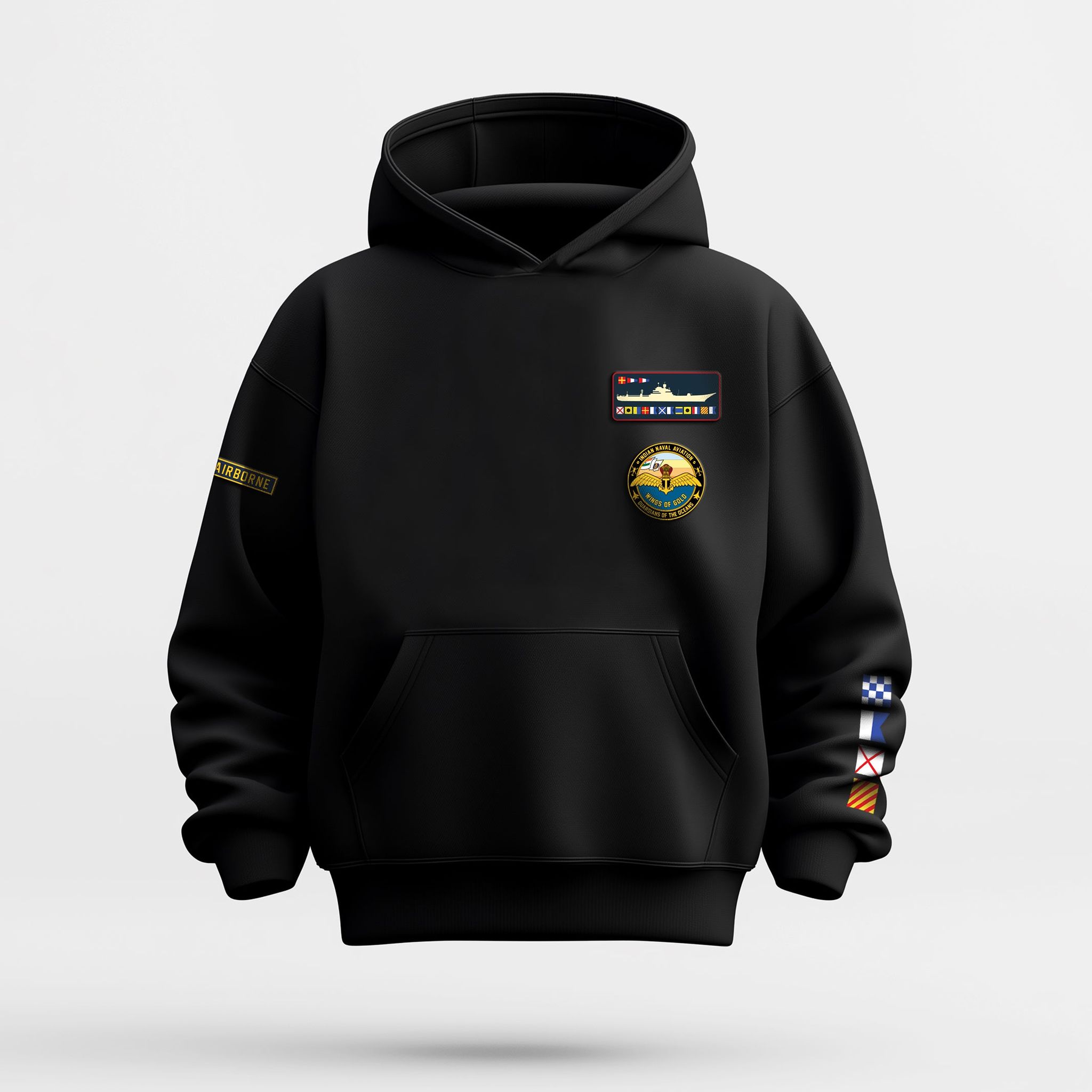 INS Vikramaditya Black Hoodie-S