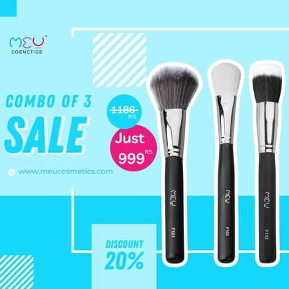 COMBO B - Set of 3 Must Have Brushes