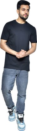 Pack of 2 Men Solid Round Neck Pure Cotton Blue, Maroon T-Shirt