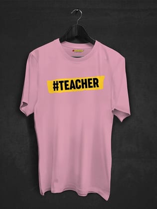 HashTag Teacher T-shirt-Soft Pink / XS