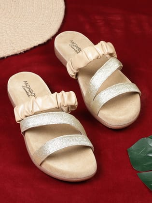 Ainsley Beige Flats-Beige / 36