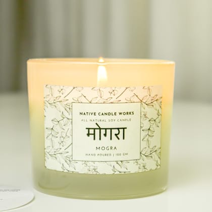 Mogra Scented Candle- 100% Soywax-Single