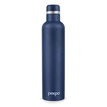 Pexpo Stainless Steel, ISI Certified ISI Certified Flask, 750 ml, Denim Blue, Oreo | Portable & Keeps Beverages Hot/Cold for 24+ Hours