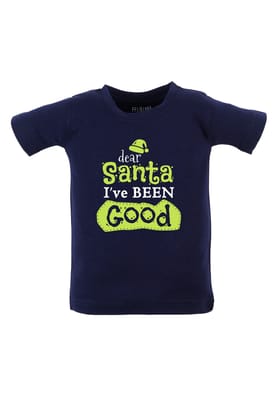 Dear Santa I've Been Good Kids T Shirt-13-14 Yrs / NavyBlue