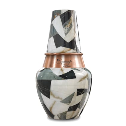 LA'FORTE  Copper Bottle Venus Jar 1400 ml (Marble)