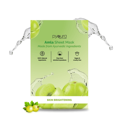 Amla Revitalizing Sheet Mask <h4> Refreshes Skin, Reduces Dullness Brightens Skin Tone <h4><h6> The serum in this sheet mask is made from 100% pure and stain free amla fruit extract that hydrates
