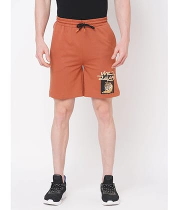 Fitz Brown Cotton Blend Mens Shorts ( Pack of 1 ) - None