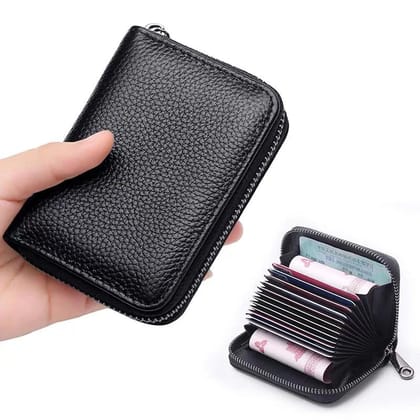 Vintage Multi-Slot Leather Card Holder Wallet