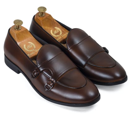 Low Cut Monks (Brown)-EU 41 / UK 7 / Brown
