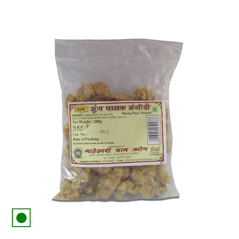 Maheshwari Mehak Moong Palak Mangodi, 200 gm Pouch
