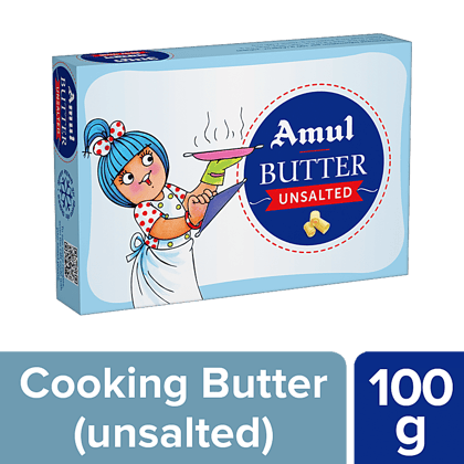 Amul Butter - Unsalted, 100 G Carton(Savers Retail)