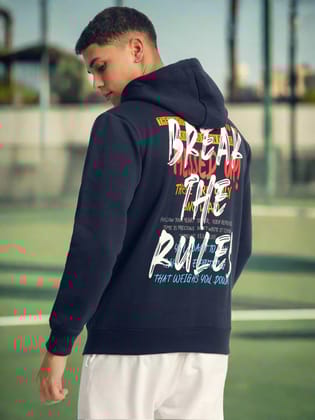 Aesthetic Back Printed Cotton Hoodies & Sweatshirt for Men-S