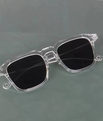 Elligator White Square Sunglasses ( Pack of 1 ) - Medium