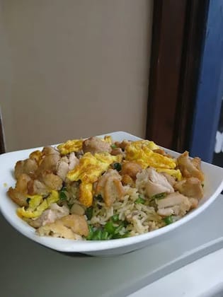 Mushroom And Spinach Chicken Fried Rice
