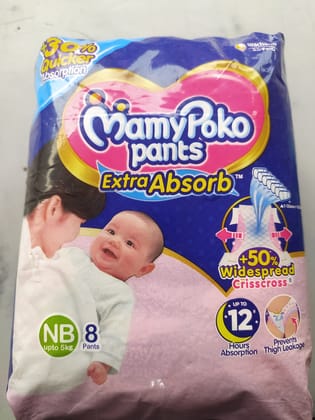 Mamypoko Pants Extra absorb™ Nb 8 Upto 5kg 