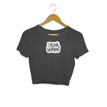 Strong Woman | Crop top For woman From KL Apparels-Black / M
