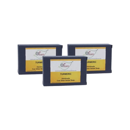 Artnweavess Turmeric Cow Ghee Herbal Soap, 100 gm - Pack of 3