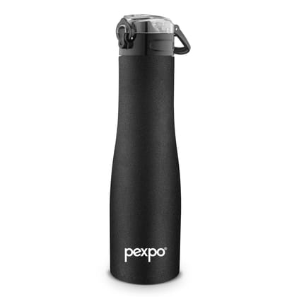 PEXPO Stainless Steel Sports Water Bottle, 1000ml, Knight Black, Monaco | Eco-Friendly & Leak-Proof Water Bottle