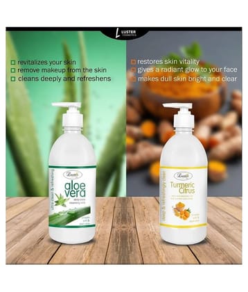 Luster Aloe vera + Turmeric Citrus Milk Cleanser 500 mL Pack of 2