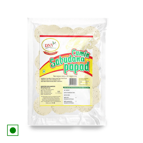 DNV Cumin Sabudana Papad, 70 gm Pouch