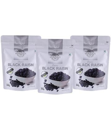 Kharawala''s Afghan Classic Black Raisin with Seed Pack of 3 (250 gms each)