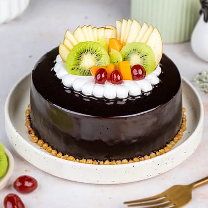 Fruit Chocolate Cake Half Kg Eggless