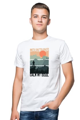 Mountains Calm My Soul-S / White