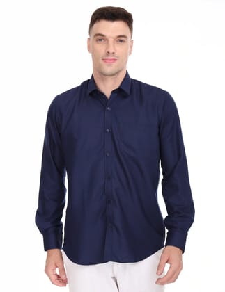 Cool Club Plus Cotton Blue Colour Shirt Full Sleeve-38