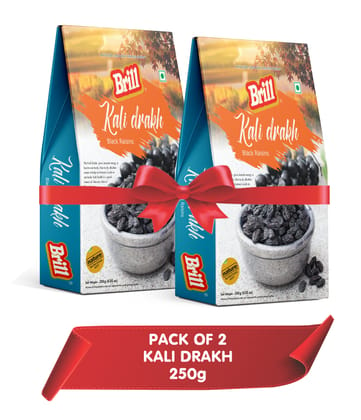 Brill Black Raisin (Kali Drakh) With Seeds(250g x 2pkts) 500g