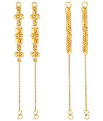 1gram gold Plated Kanchain Ear chain earcuff Ear to Ear Combo for Women & Girls - Golden