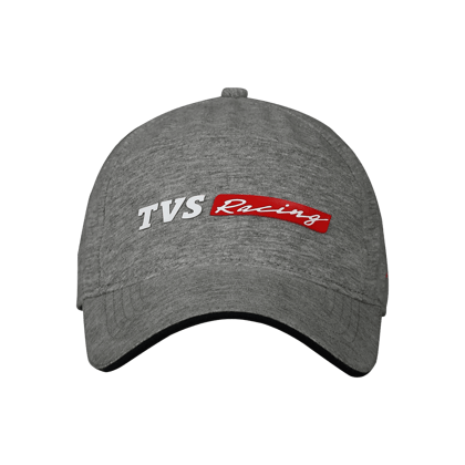 TVS Racing Cotton Black cap with Adjustable Strap, Lightweight, 100% cotton shell & Flexible Peak Cap