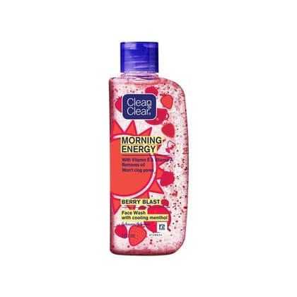 Clean & Clear Morning Energy - Brightening Berry Face Wash, 100 ml Bottle