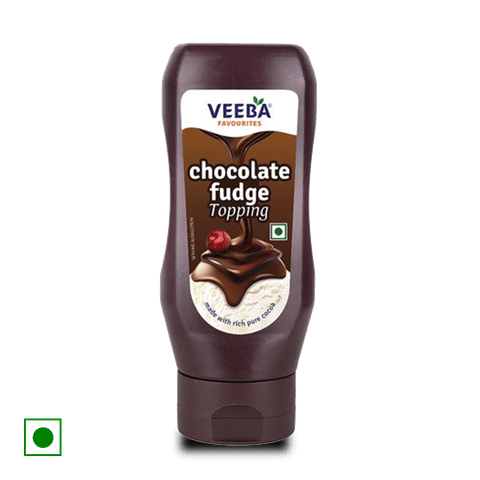 Veeba Chocolate Fudge Topping, 380 gm Bottle