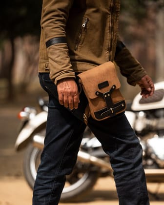 thigh bag-tobacco brown / au