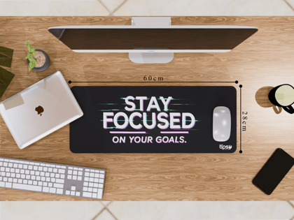 "Goal Focused" Gaming Mousepad – Elevate Your Gaming Experience-Medium (28CM X 60CM)