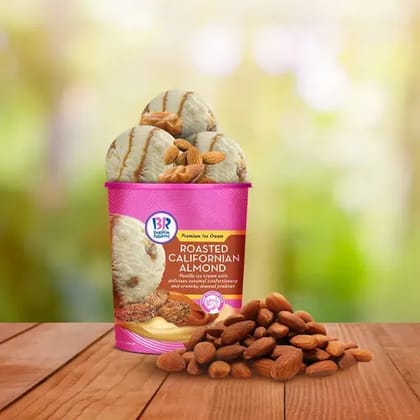 Roasted Californian Almond Ice Cream __ 450 Ml