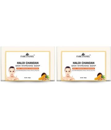 Park Daniel Premium Haldi Chandan Bathing Soap For Skin Lightening and Brightening Pack of 2 of 100 Grams(200 Grams)