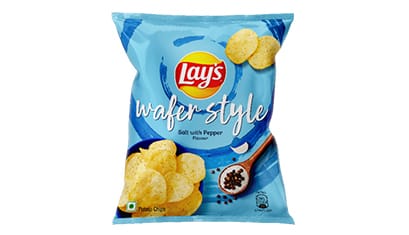 Lays Wafer Style Salt With Pepper Flavour 52 G