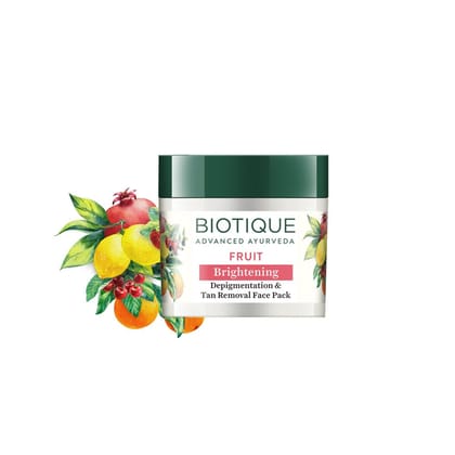 Biotique Bio Fruit Brightening- Depigmentation & Tan Removal Face Pack (75gm)-75gm