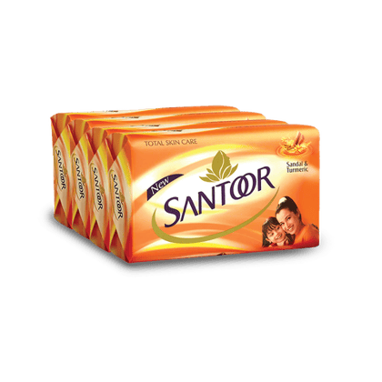 Santoor Sandal & Turmeric soap (4x125), 500 gm Santoor Sandal & Turmeric soap (4x125), 500 gm